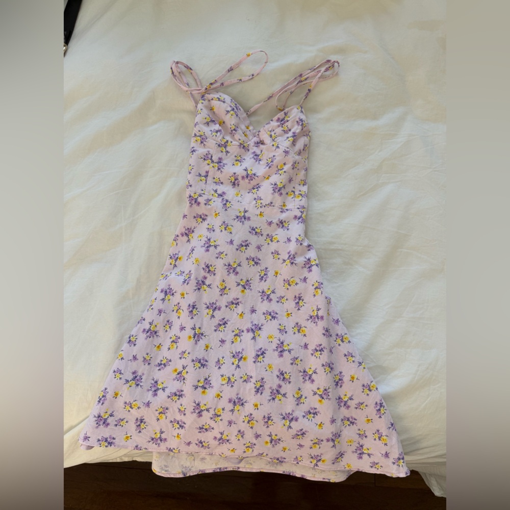 Zara Purple and Yellow Floral Dress